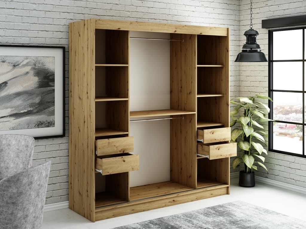 Leto V4 Sliding Door Wardrobe 200cm - Image 5