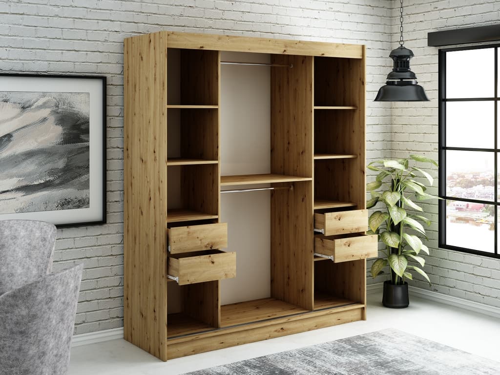 Leto Y Sliding Door Wardrobe 180cm - Image 5