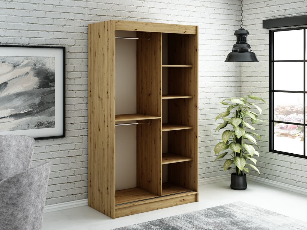 Leto Y2 Sliding Door Wardrobe 120cm - Image 3