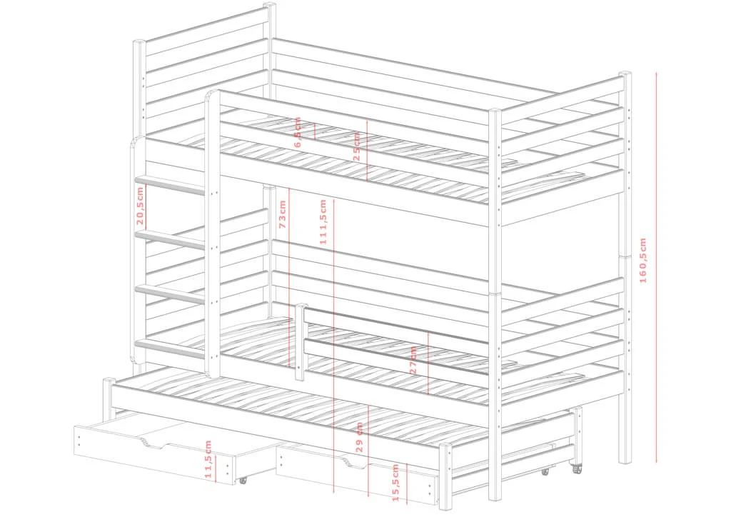 Luke Bunk Bed with Trundle and Storage - Image 22