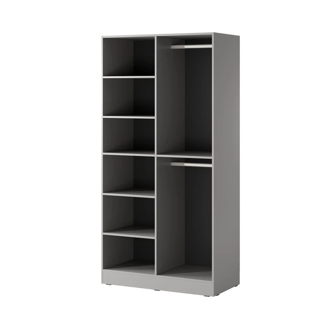 Lund Hinged Door Wardrobe 101cm [Flutes] - Image 9