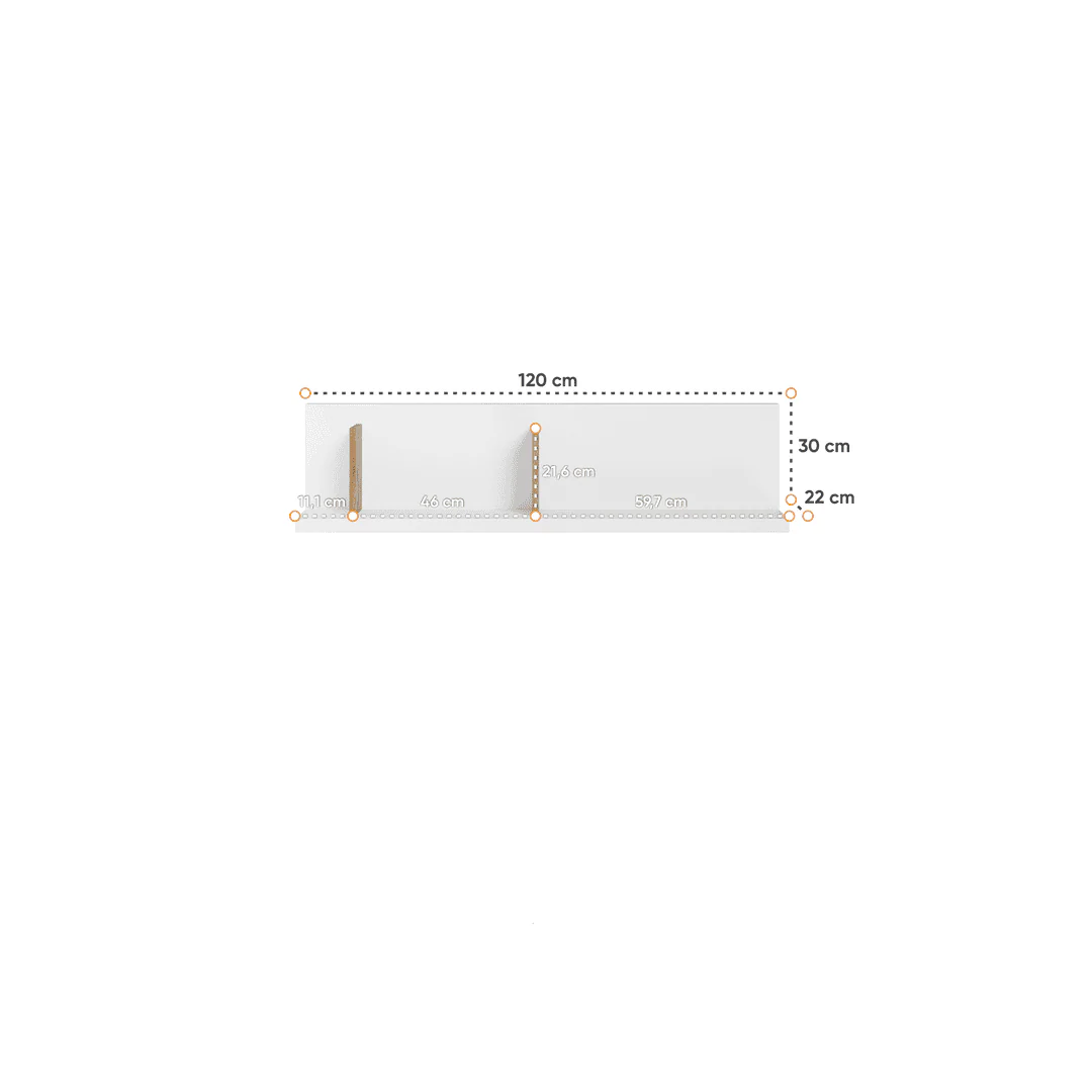 Massi MS-07 Wall Shelf 120cm - Image 3