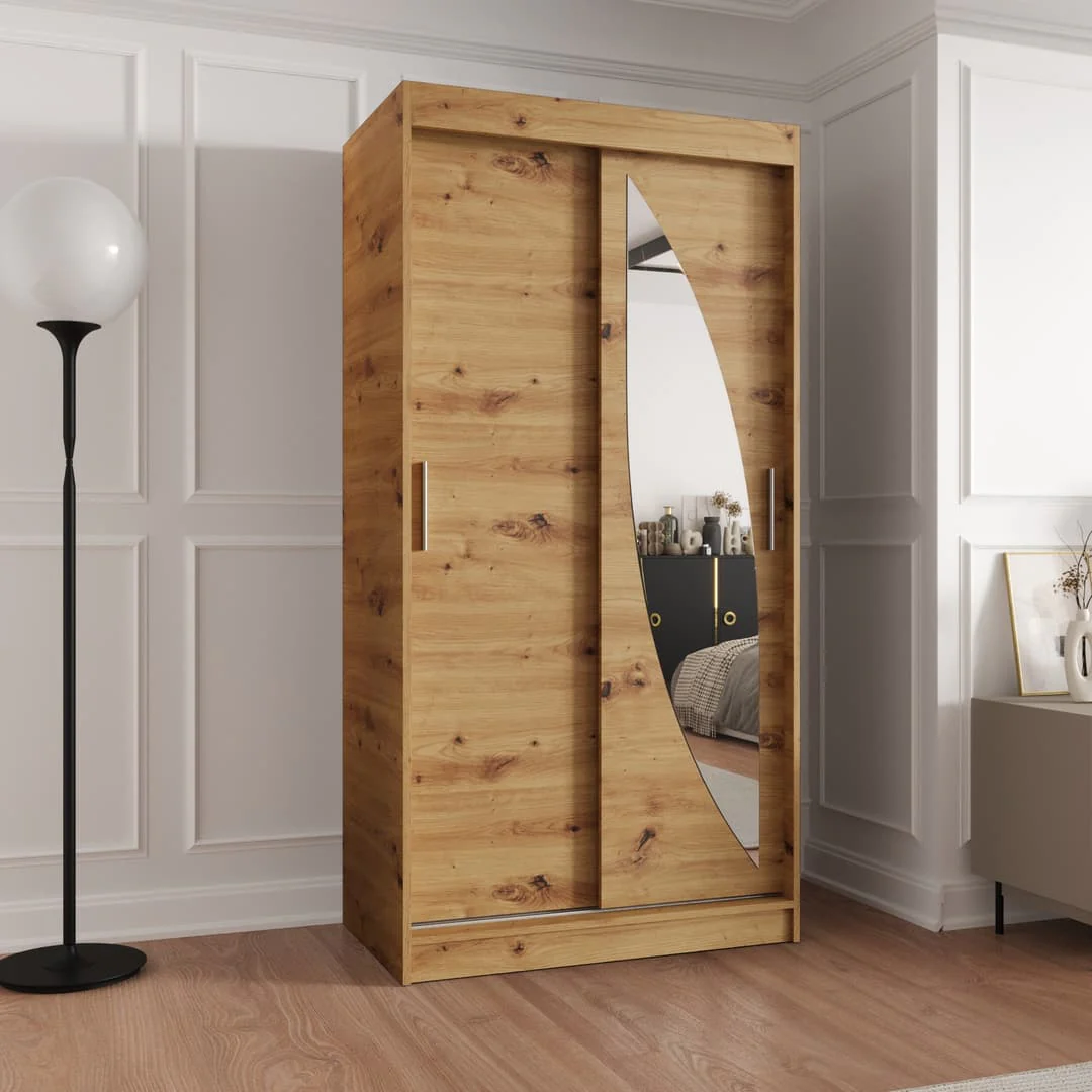 Milo Sliding Door Wardrobe 100cm - Image 5