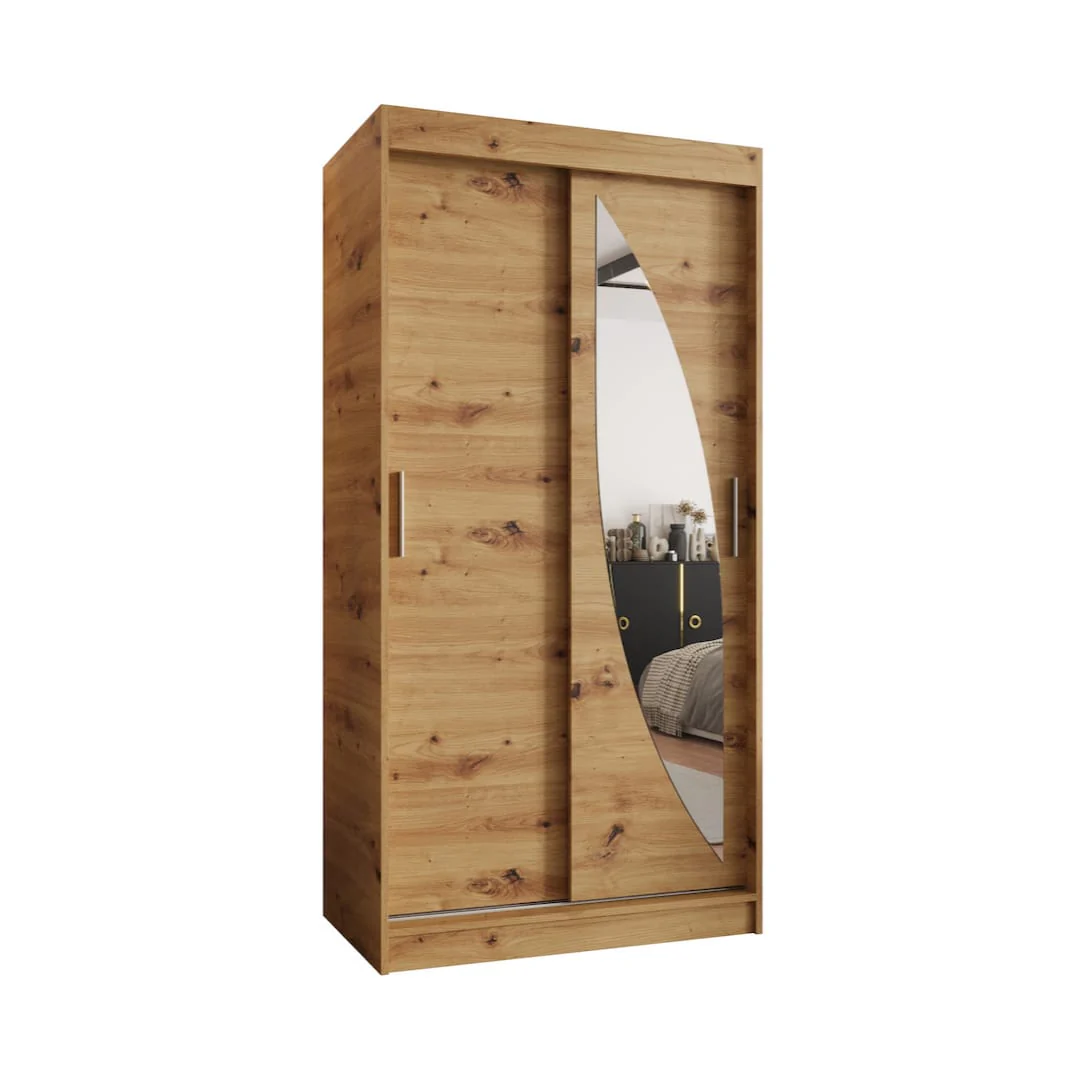 Milo Sliding Door Wardrobe 100cm - Image 6