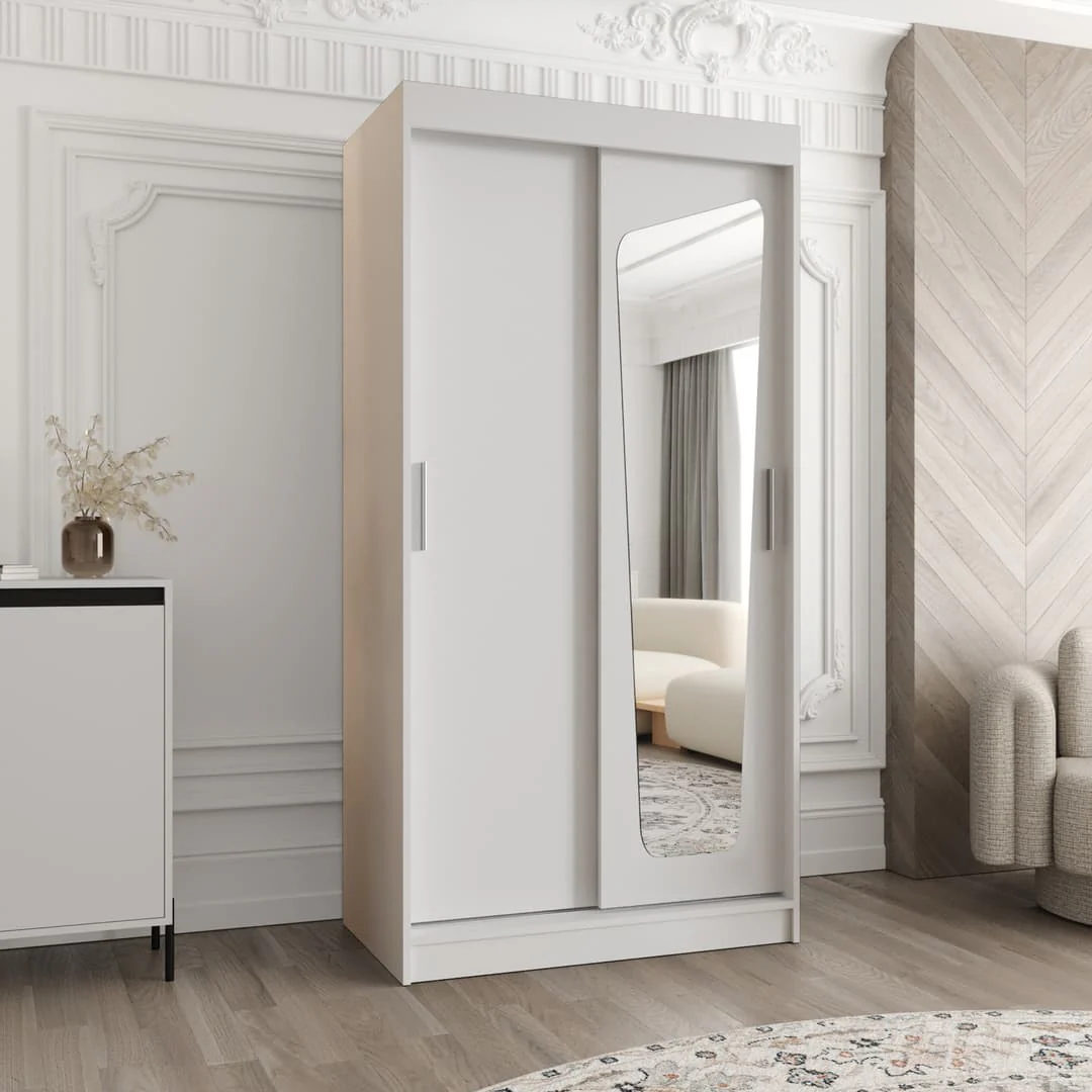 Moka Sliding Door Wardrobe 100cm