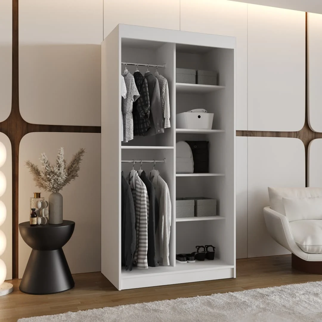 Milo Sliding Door Wardrobe 100cm - Image 3