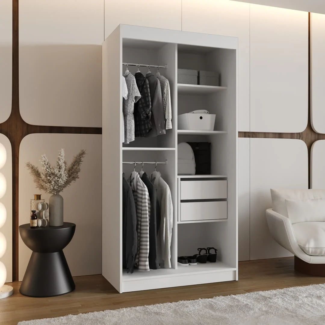 Milo Sliding Door Wardrobe 100cm - Image 4