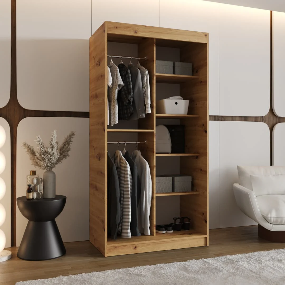 Milo Sliding Door Wardrobe 100cm - Image 7