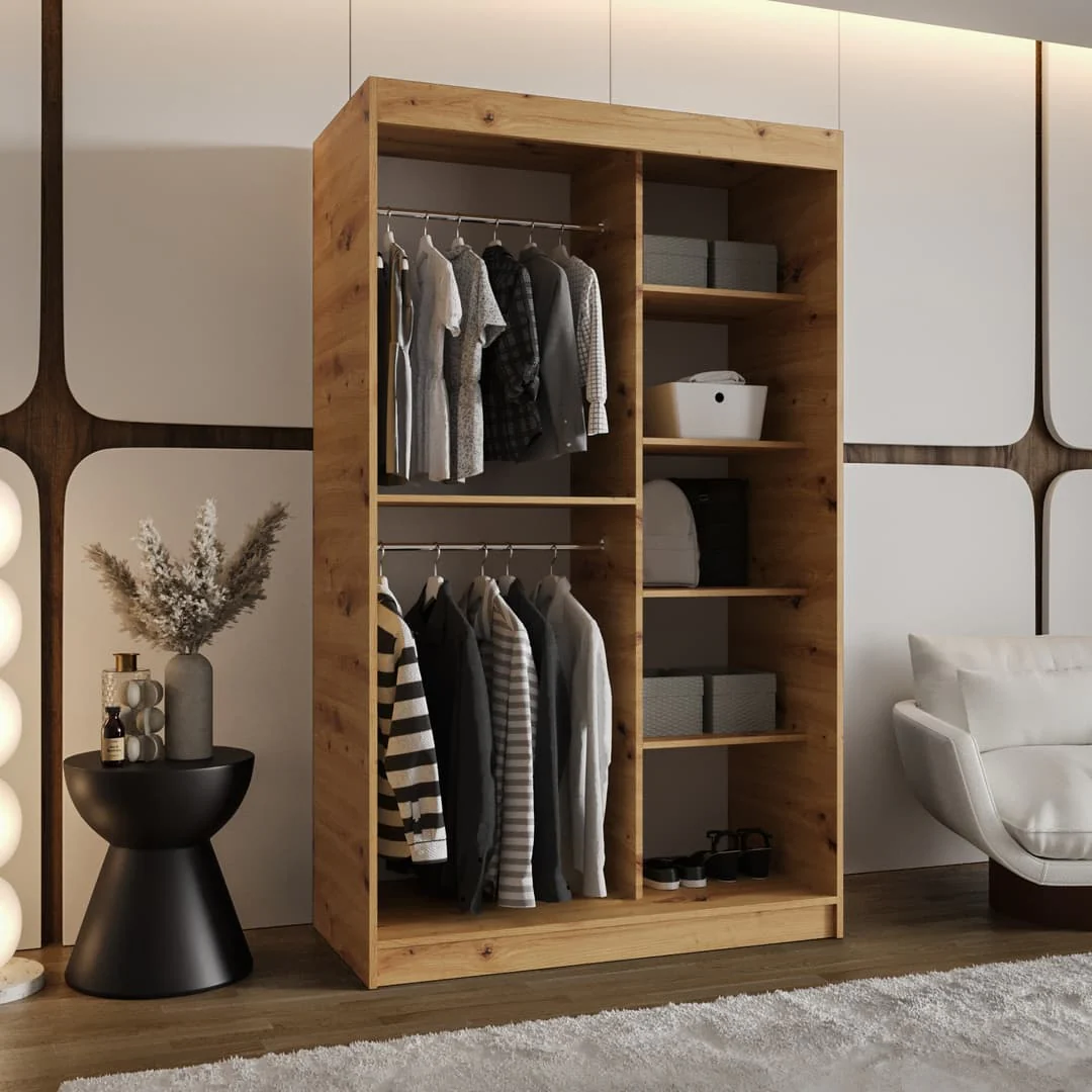 Rossa Sliding Door Wardrobe 120cm - Image 3