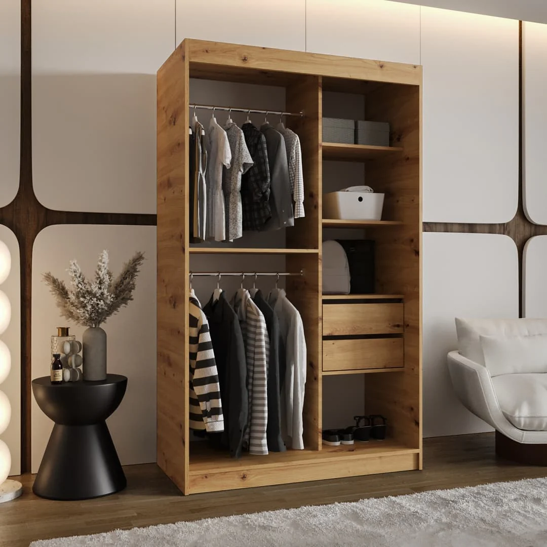 Rossa Sliding Door Wardrobe 120cm - Image 4