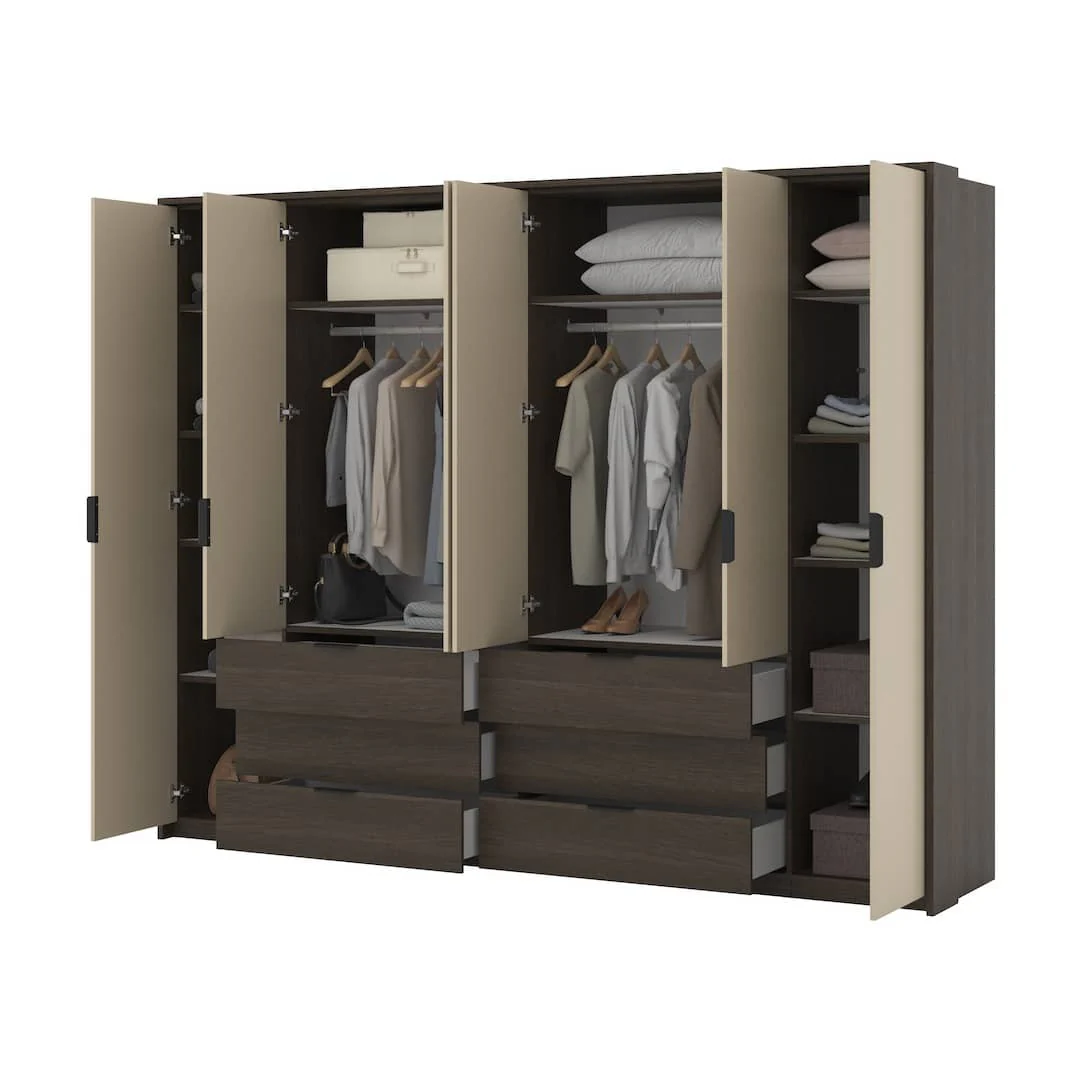 Mola Hinged Door Wardrobe 274cm - Image 4