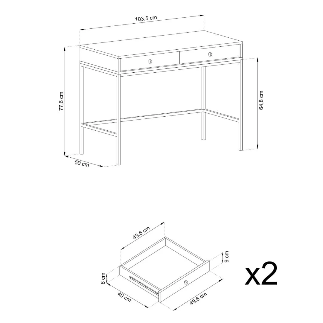 Mono Desk 104cm - Image 10