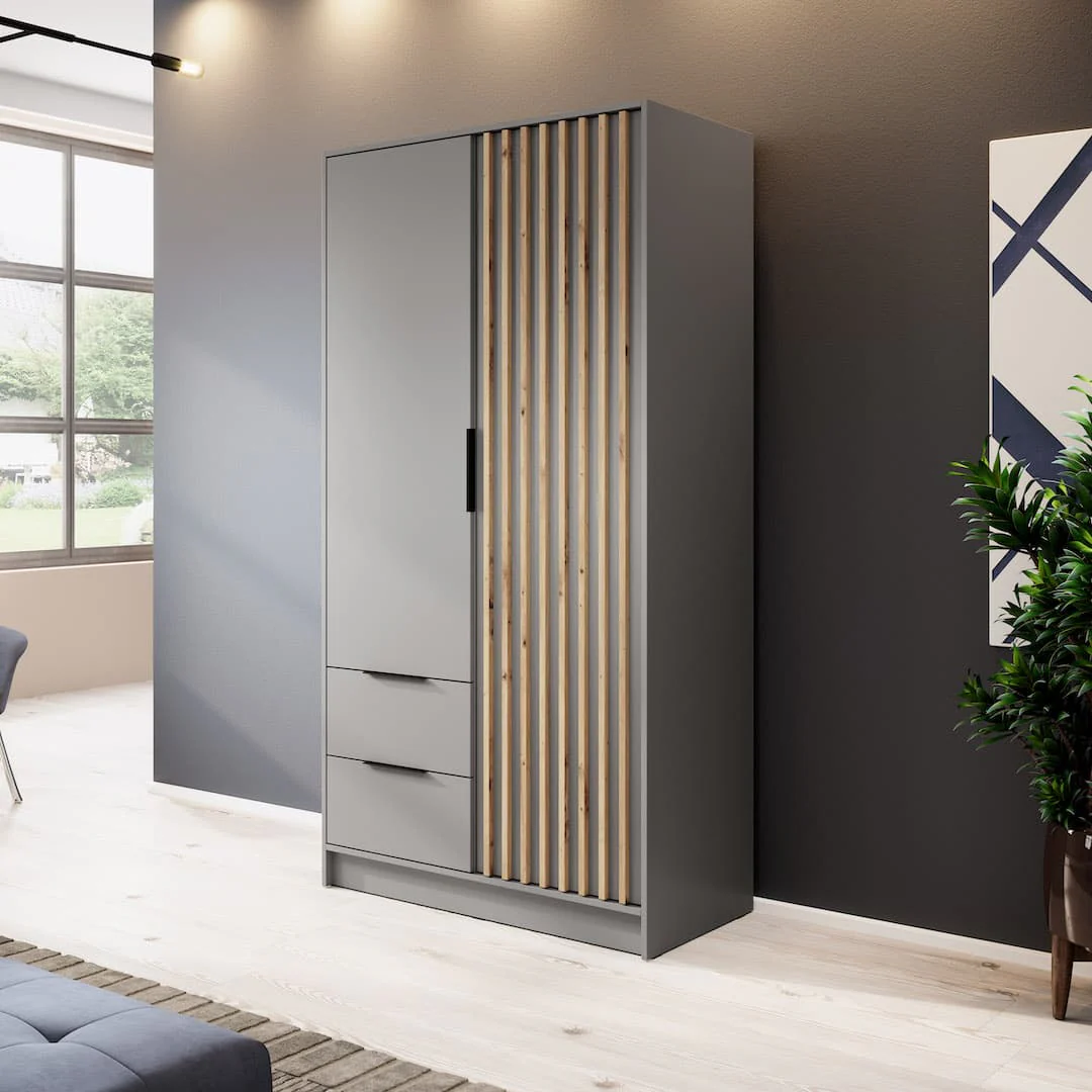 Nelly Hinged Door Wardrobe 105cm - Image 10