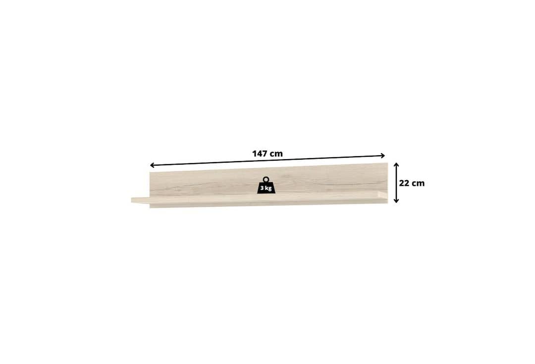 Olin 02 Wall Shelf 147cm - Image 3