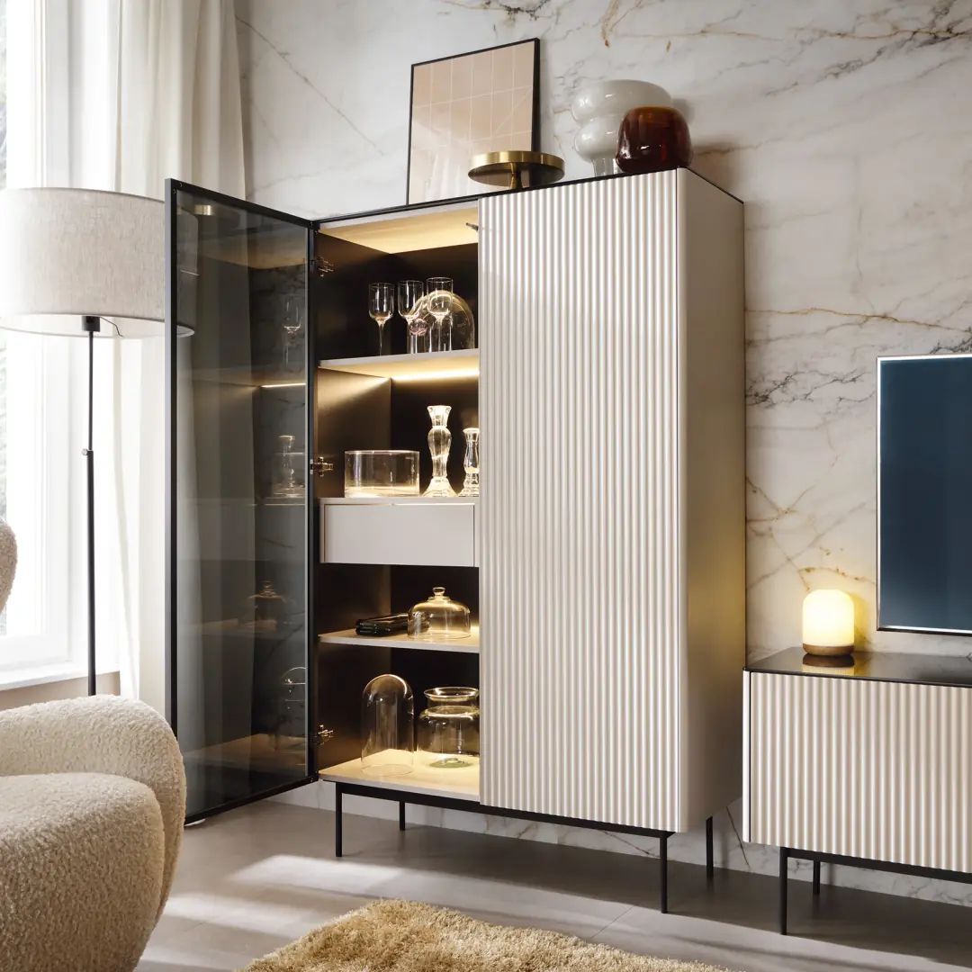 Orta Tall Display Cabinet 107cm - Image 11