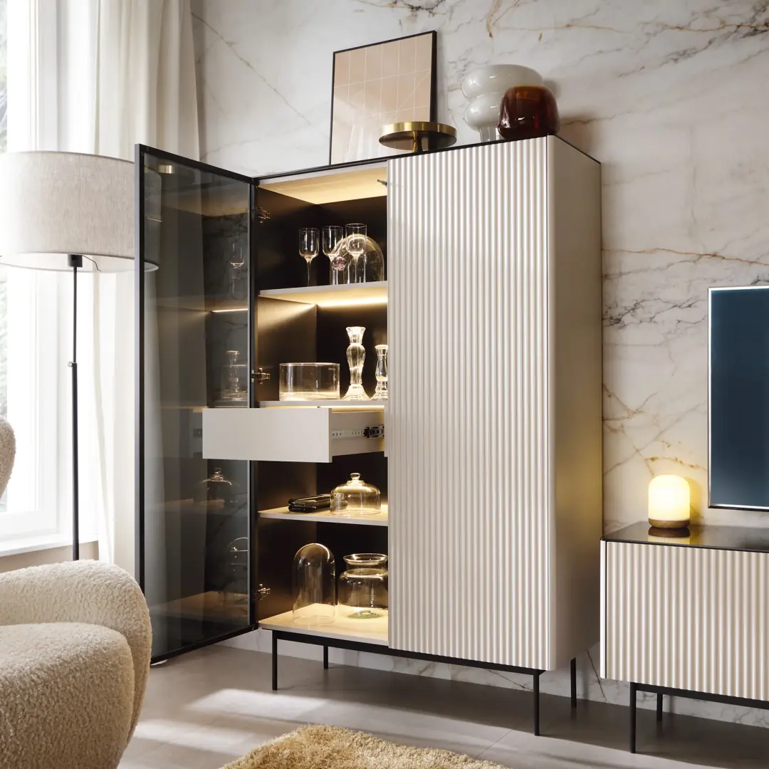 Orta Tall Display Cabinet 107cm - Image 12