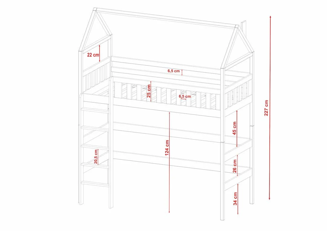 Otylia Wooden Loft Bed - Image 16