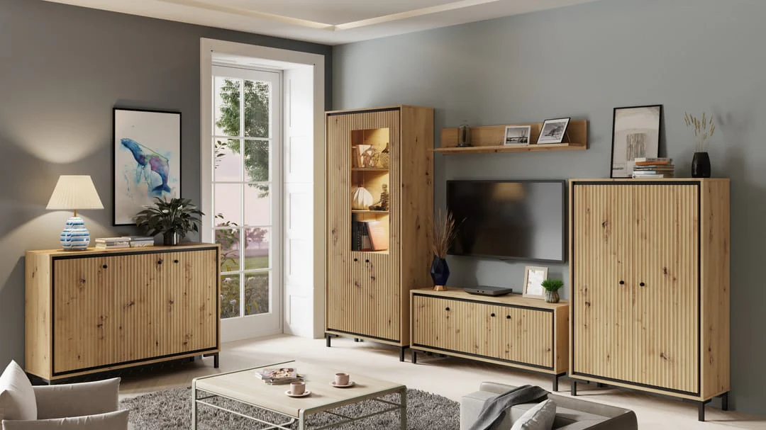Parii Highboard Cabinet 89cm - Image 2