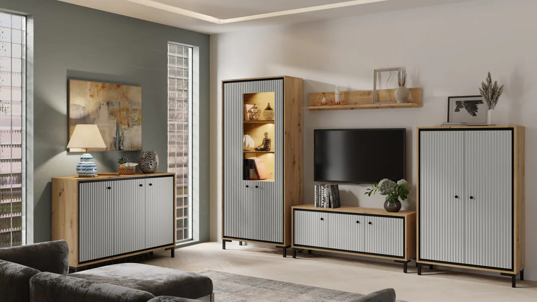 Parii Highboard Cabinet 89cm - Image 6