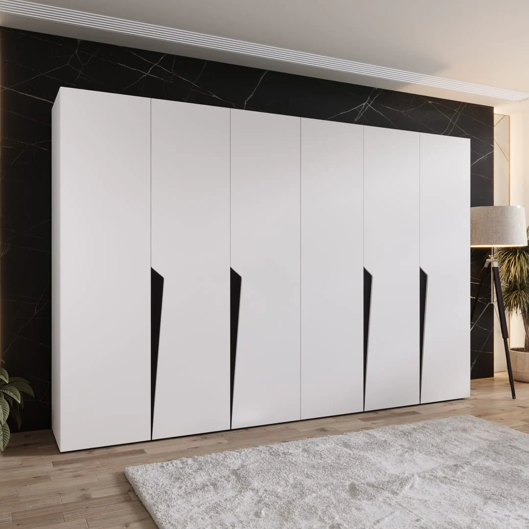 Piano I Hinged Door Wardrobe 300cm - Image 3
