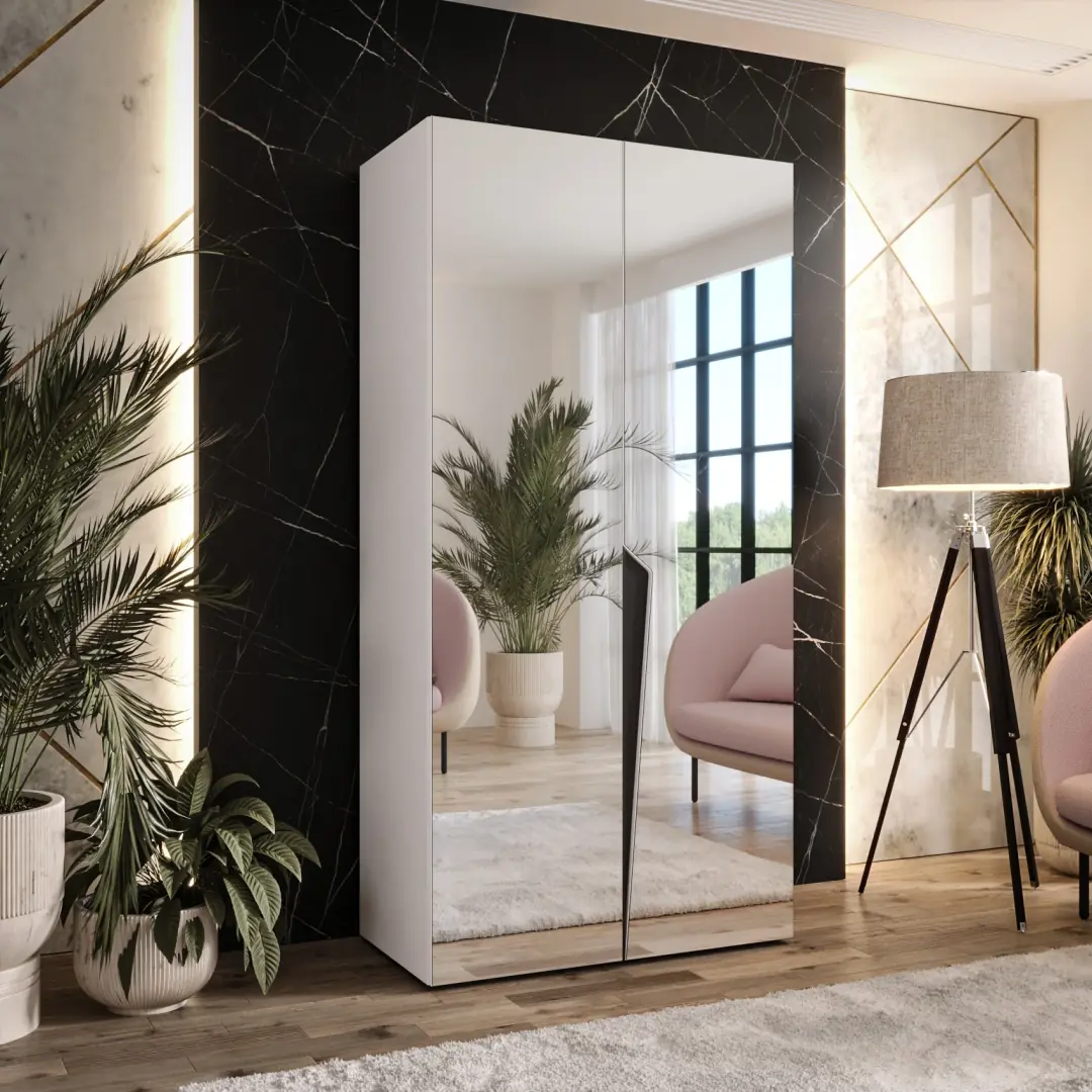 Piano III Hinged Door Wardrobe 100cm