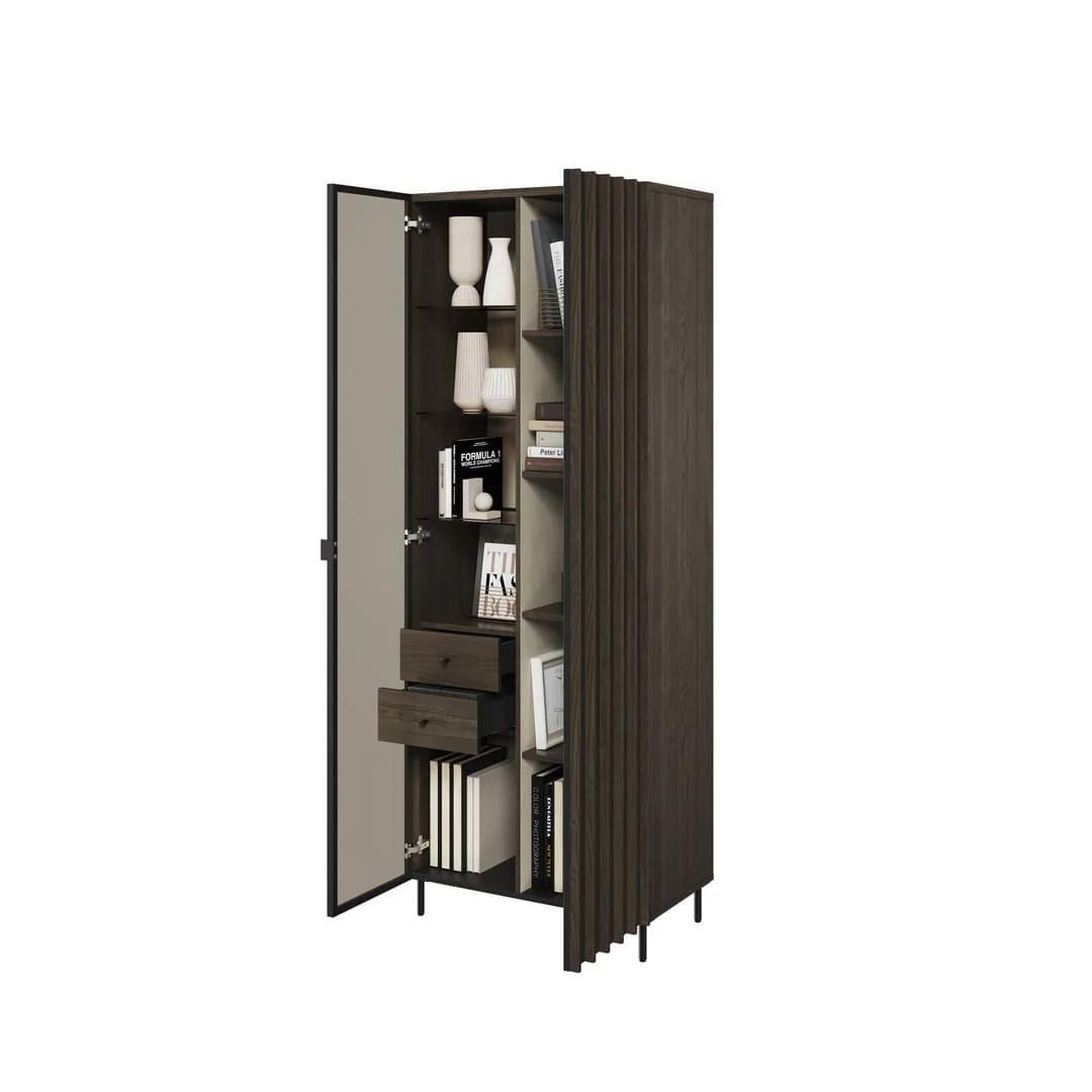 Piemonte PE-02 Tall Display Cabinet 73cm - Image 3