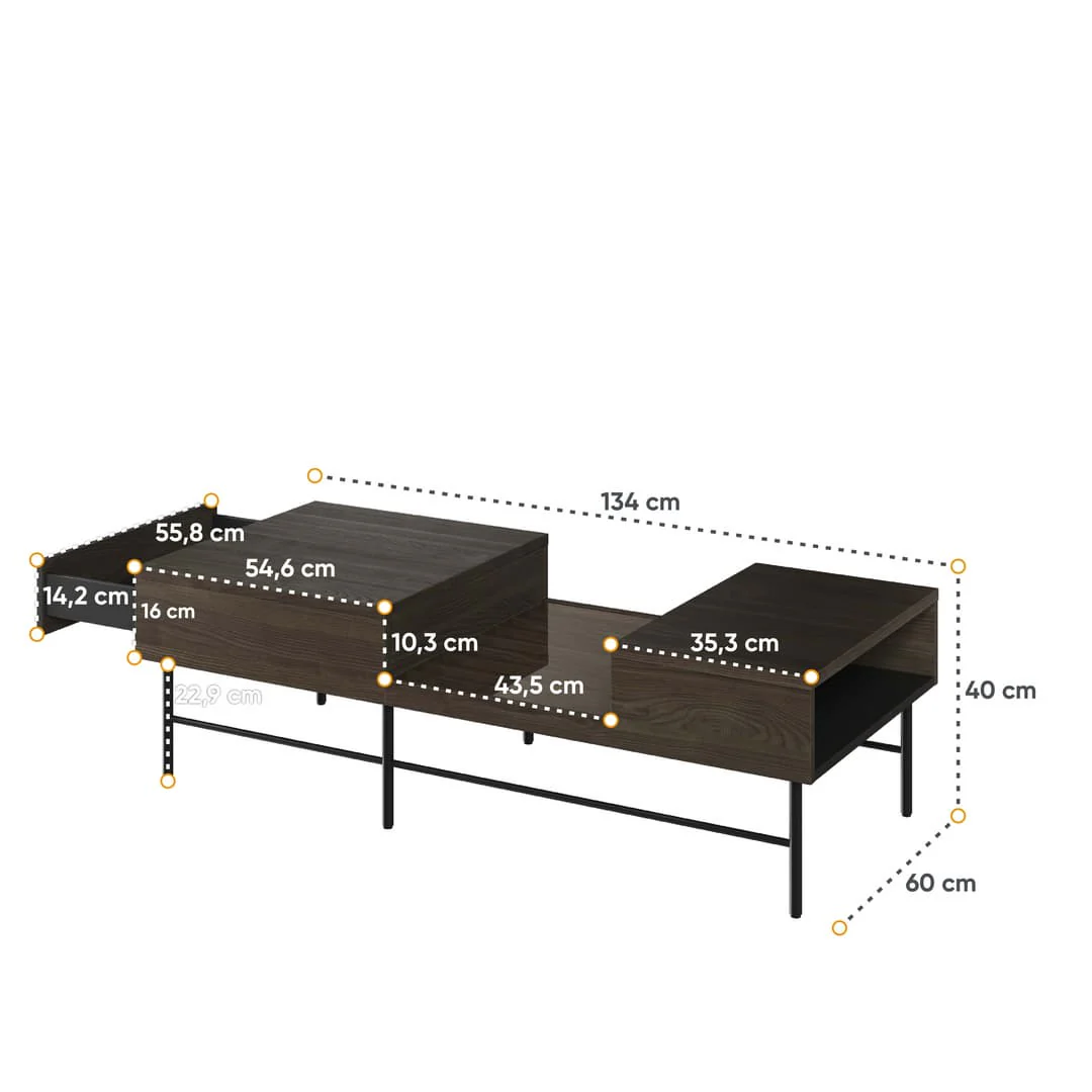 Piemonte PE-08 Coffee Table 134cm - Image 3