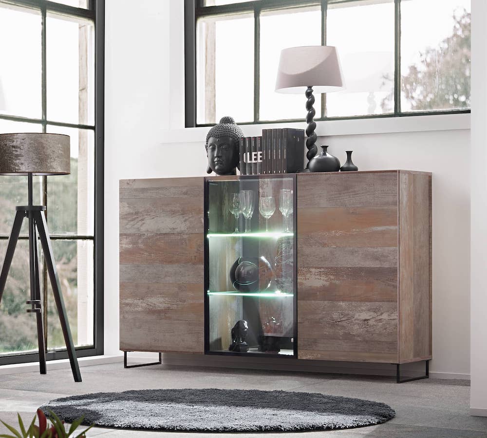 Plank Display Cabinet 150cm - Image 3