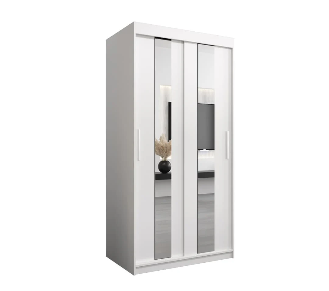 Pole Sliding Door Wardrobe 100cm - Image 2