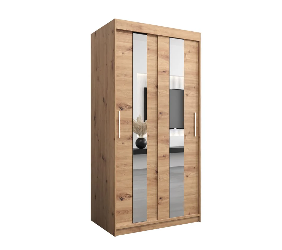Pole Sliding Door Wardrobe 100cm - Image 6