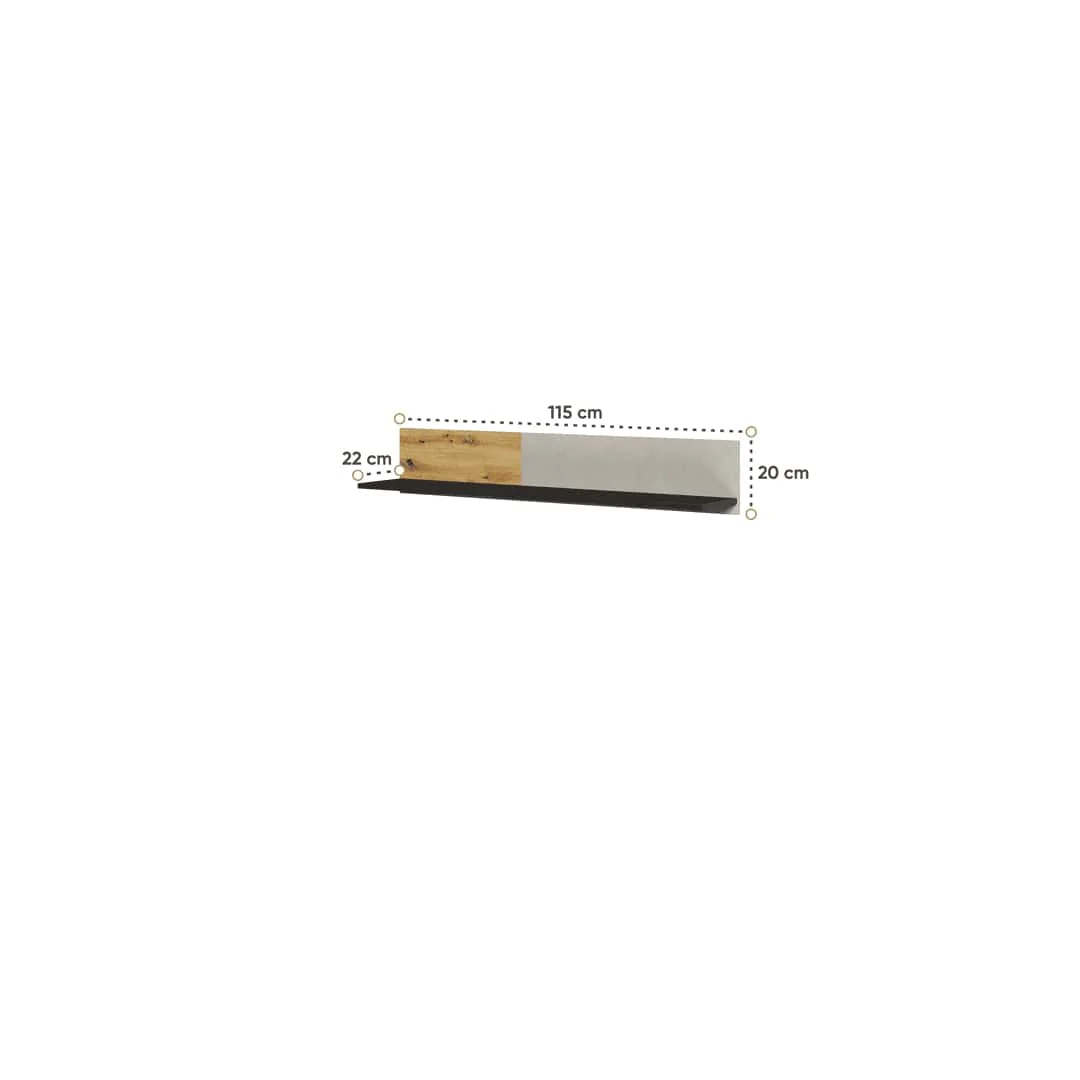 Qubic 09 Wall Shelf 115cm - Image 2
