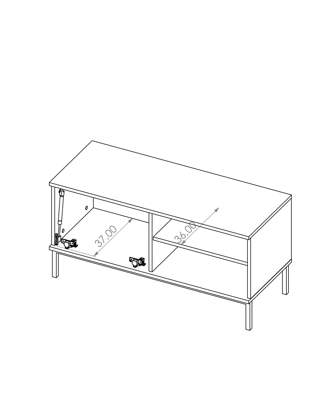 Querty 04 TV Cabinet 101cm - Image 12