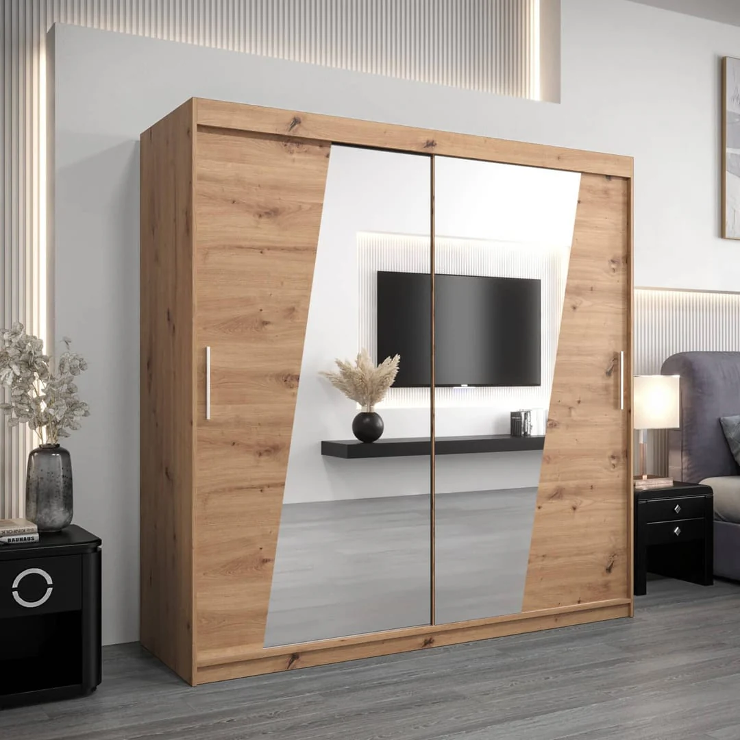 Rhomb Sliding Door Wardrobe 200cm - Image 9