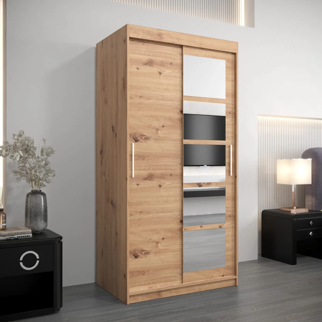 Roma I Sliding Door Wardrobe 100cm - Image 5