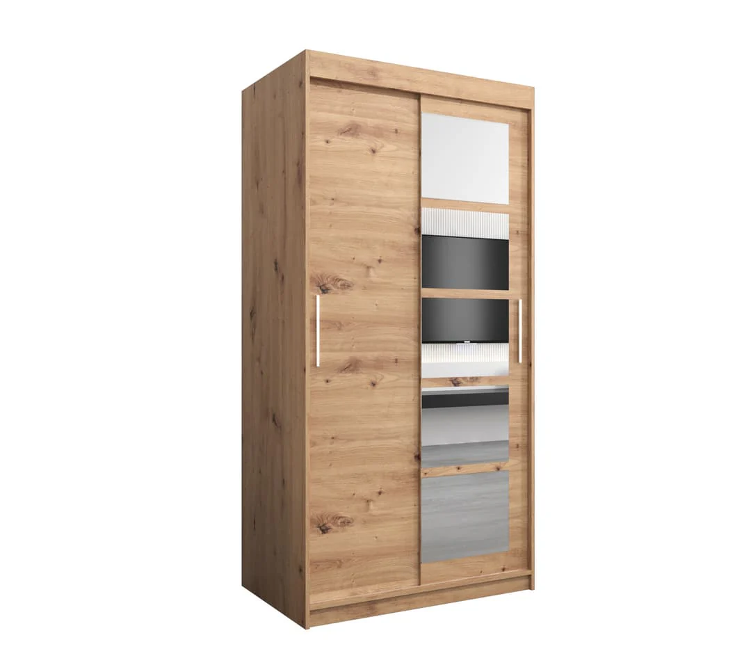 Roma I Sliding Door Wardrobe 100cm - Image 6