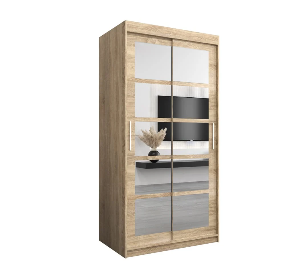 Roma II Sliding Door Wardrobe 100cm - Image 6