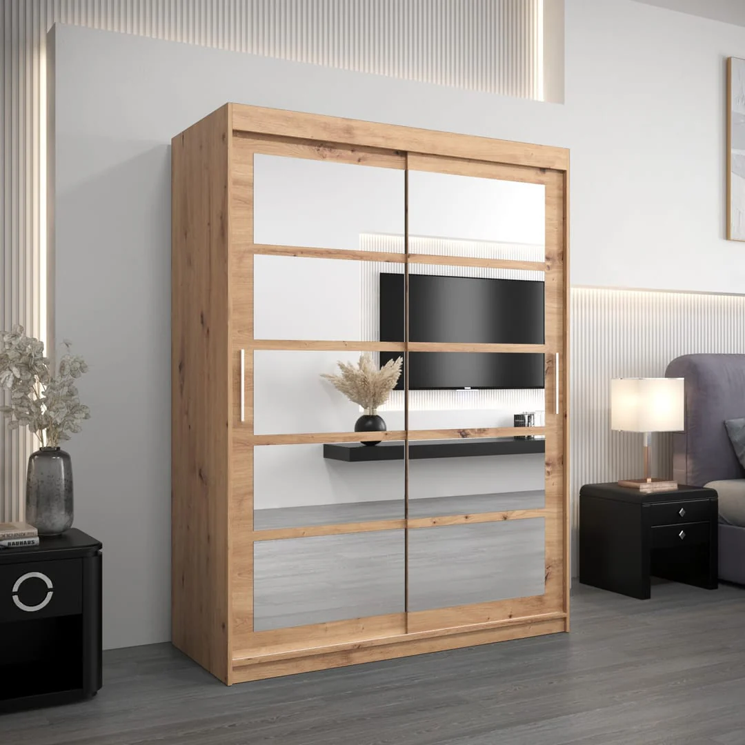 Roma II Sliding Door Wardrobe 150cm - Image 9