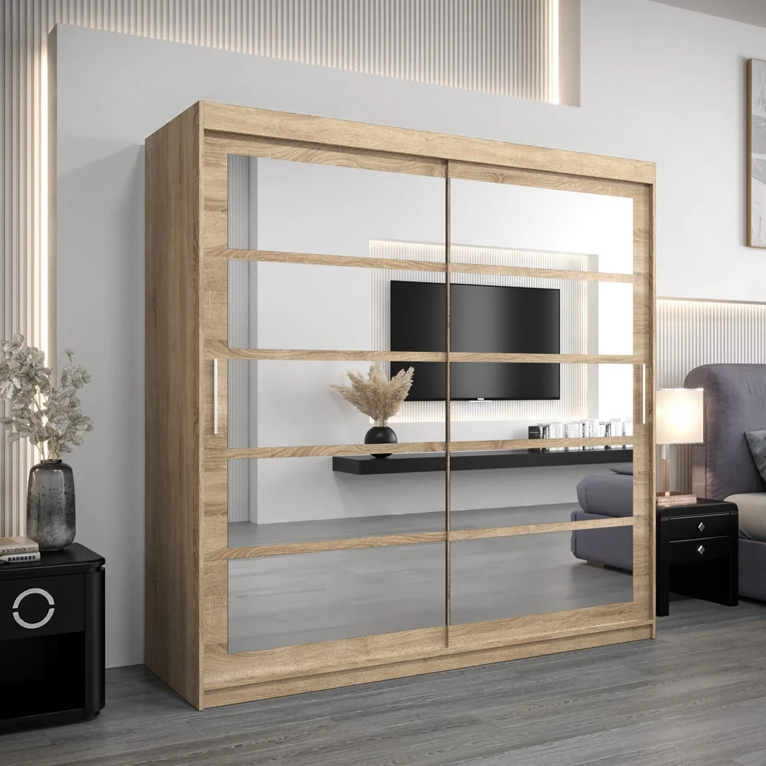 Roma II Sliding Door Wardrobe 200cm - Image 13