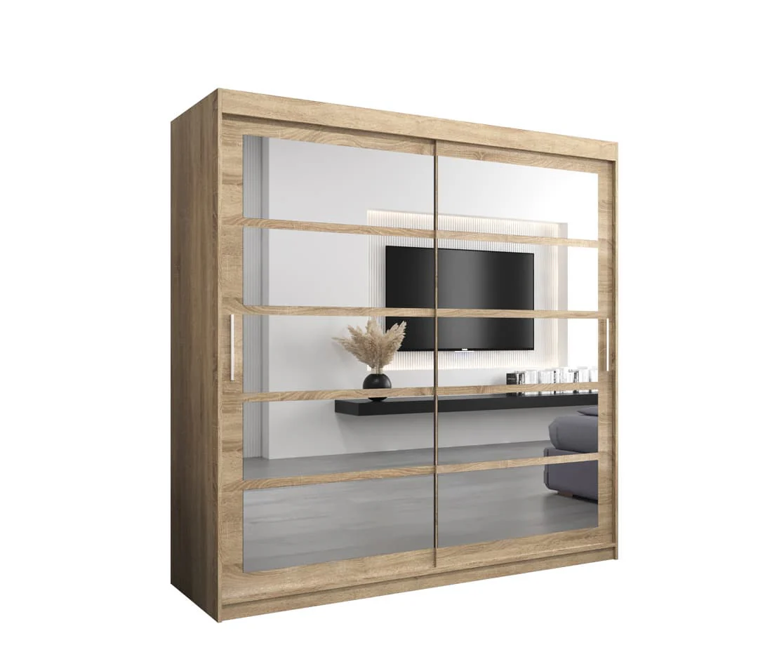 Roma II Sliding Door Wardrobe 200cm - Image 14
