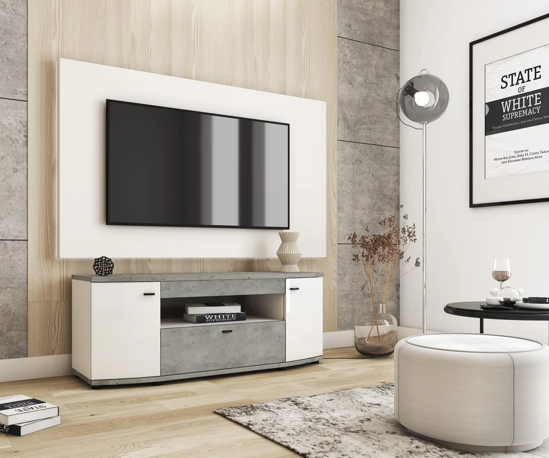 Rondo 03 TV Cabinet 150cm [Concrete Grey] - Image 4