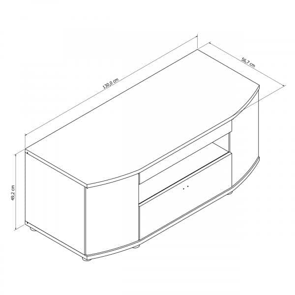 Rondo 03 TV Cabinet 150cm [Concrete Grey] - Image 5