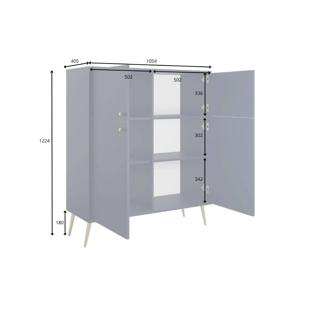 Rose Highboard Cabinet 105cm - Image 3