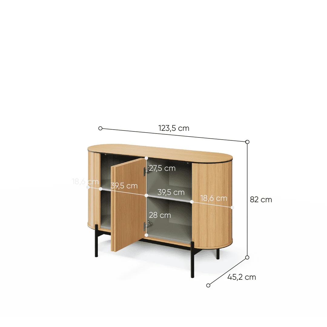 Rotto RT-02 Sideboard Cabinet 124cm - Image 5