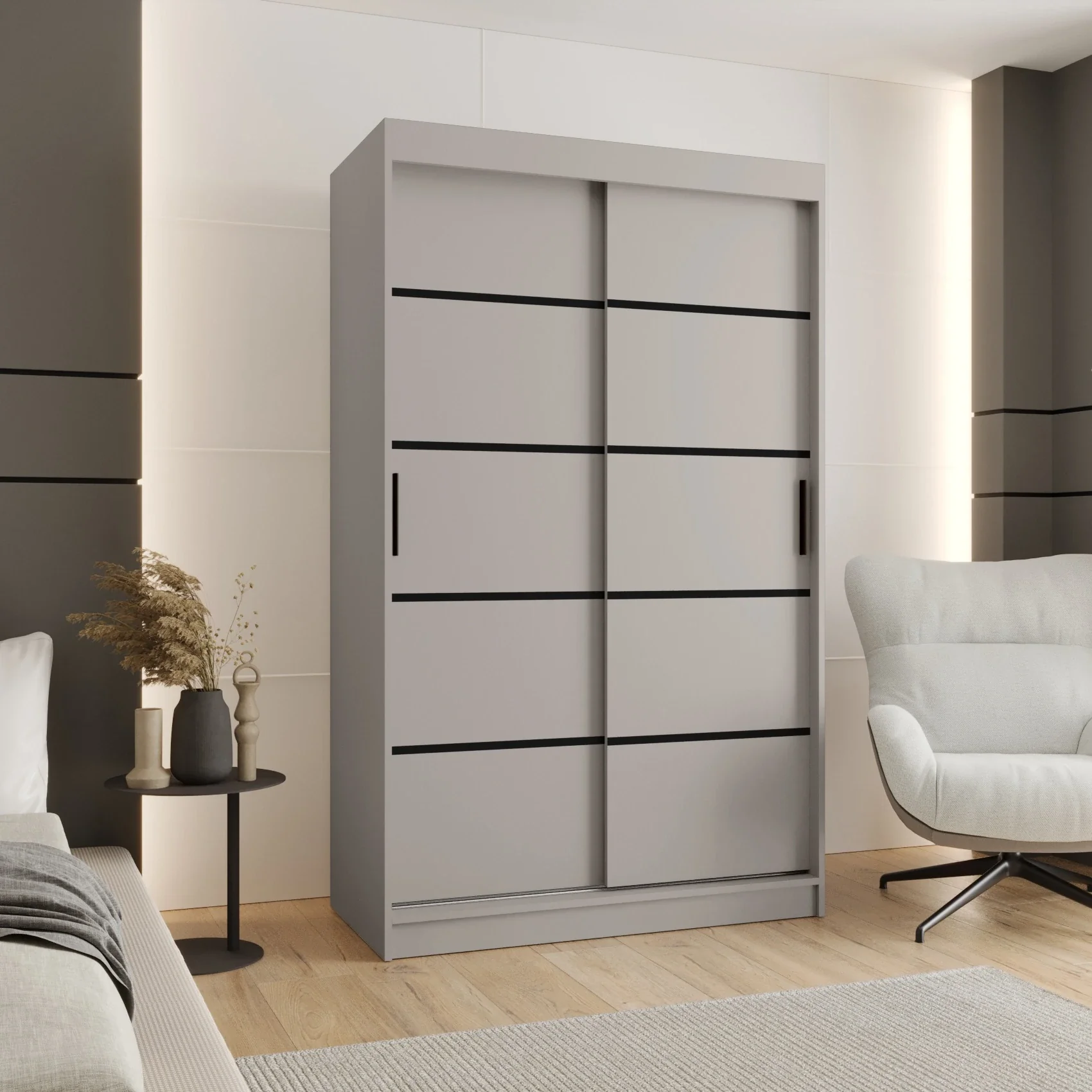 Rubino V1 Sliding Door Wardrobe 120cm - Image 5