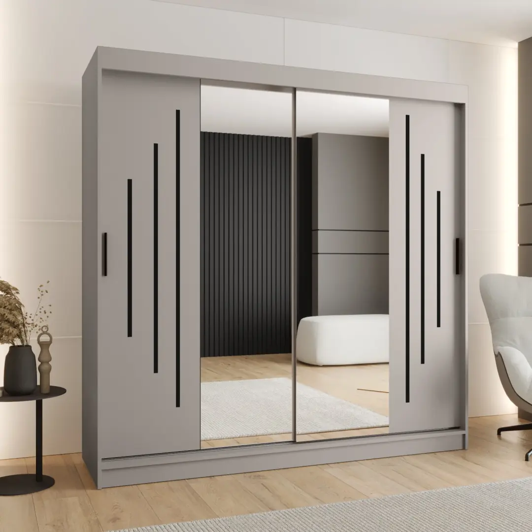 Rubino Y1 Sliding Door Wardrobe 200cm - Image 5