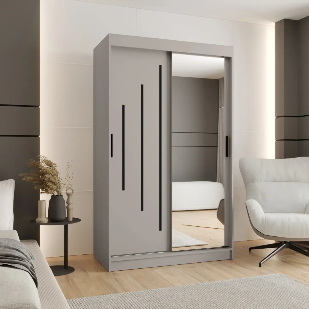 Rubino Y2 Sliding Door Wardrobe 120cm - Image 5