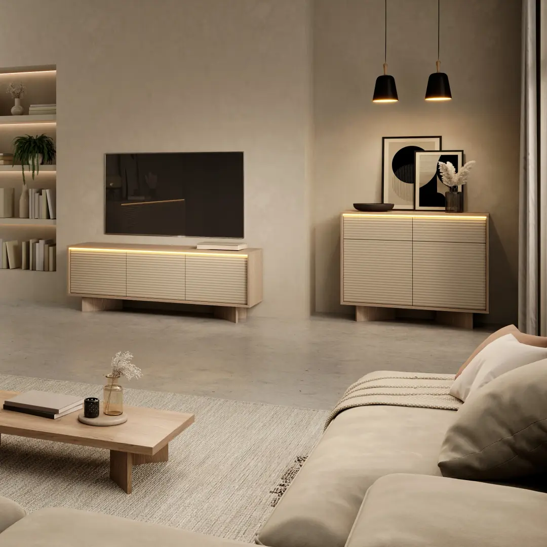 Semi TV Cabinet 154cm - Image 7