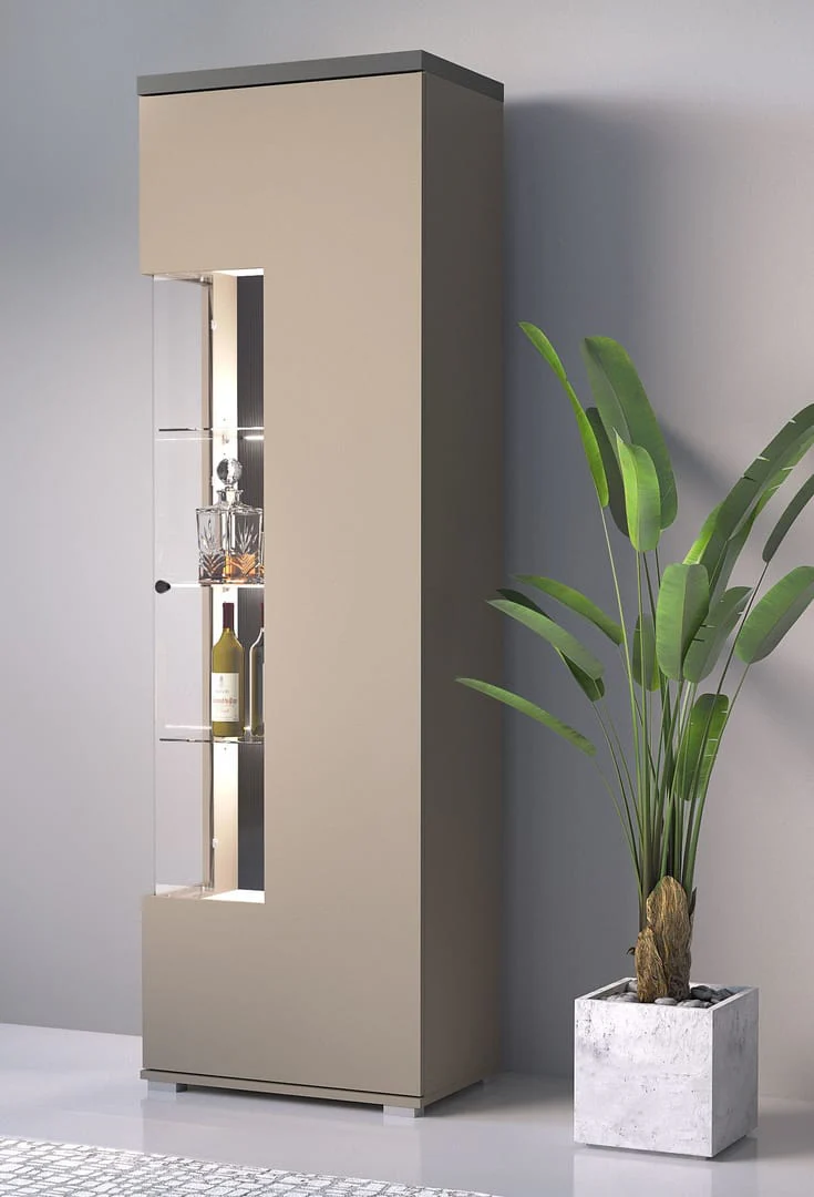 Serio Tall Display Cabinet 55cm - Image 3
