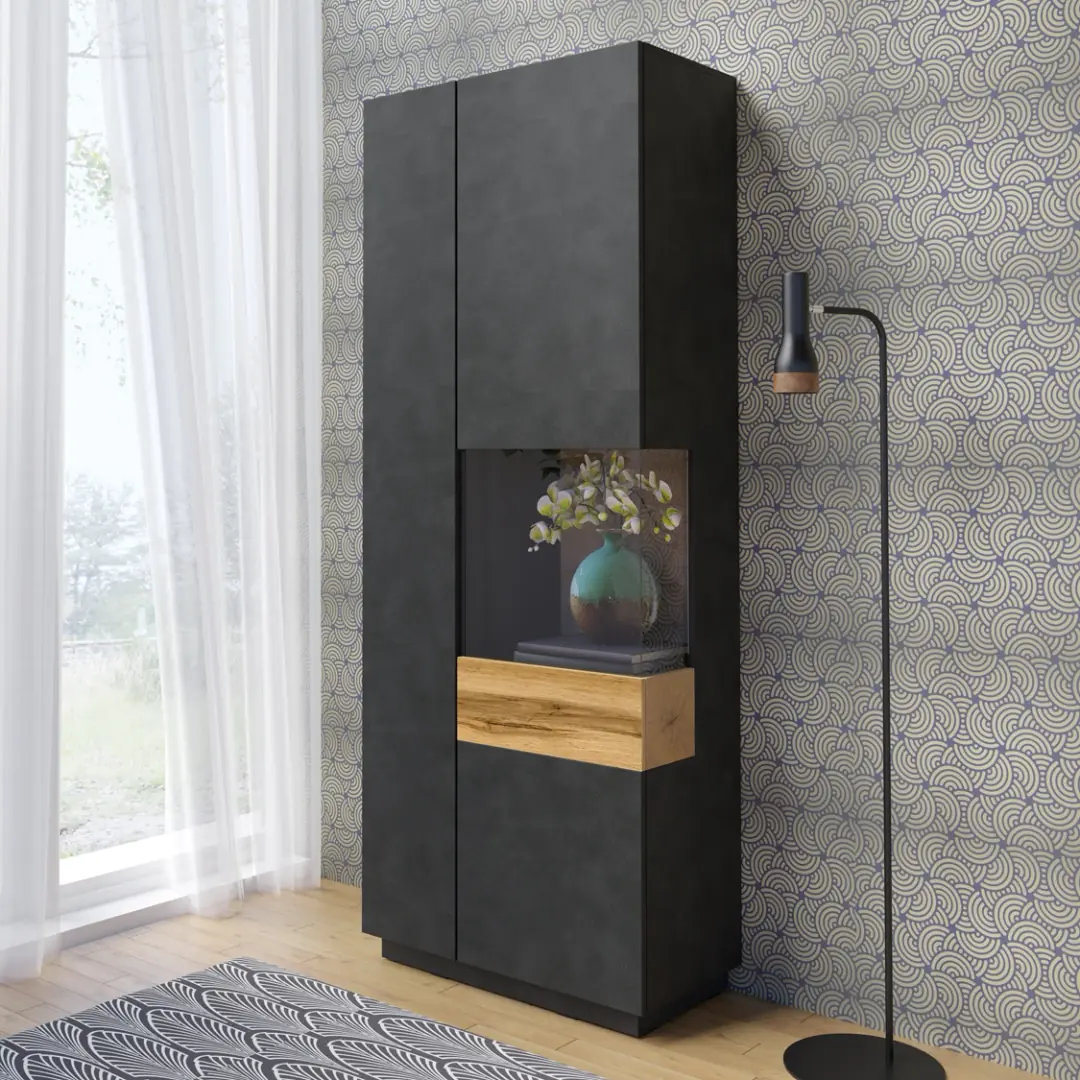 Silke 13 Tall Display Cabinet 80cm