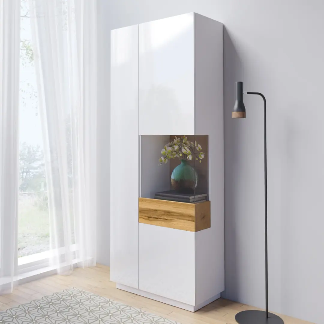 Silke 13 Tall Display Cabinet 80cm - Image 5